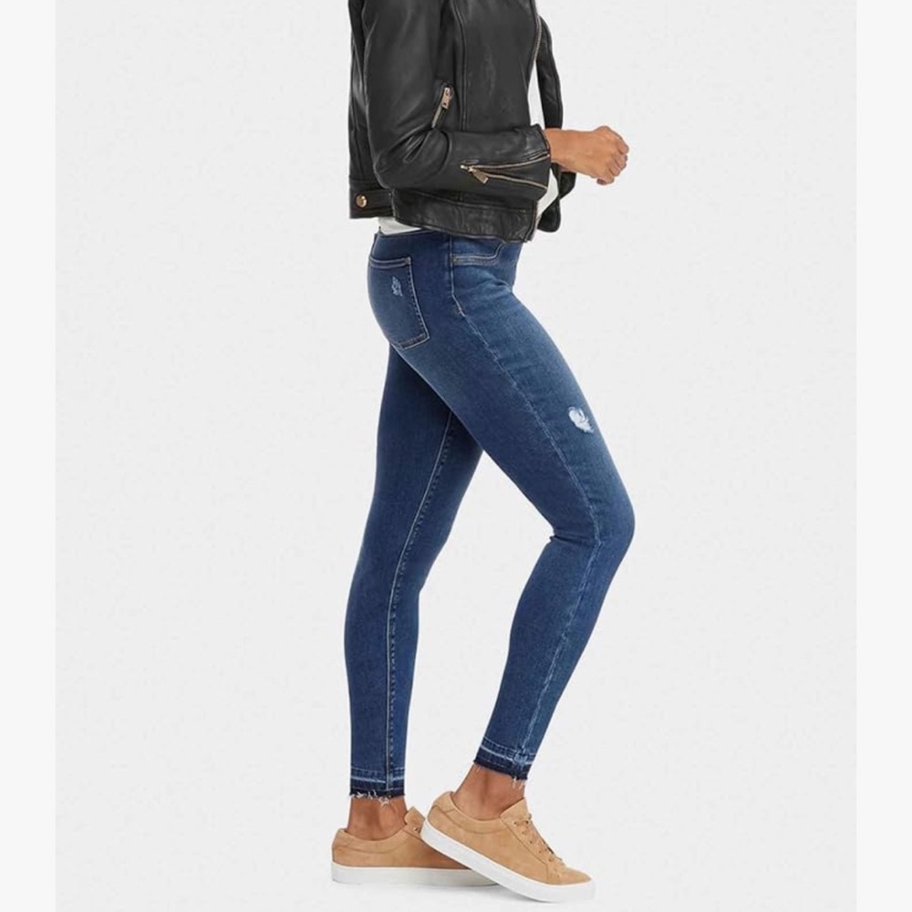 SPANX Distressed Denim Legging Medium Wash Multiple Sizes NWT